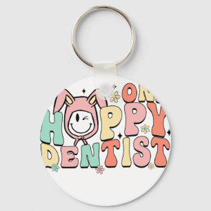 one happy dentist, retro, vintage keychain