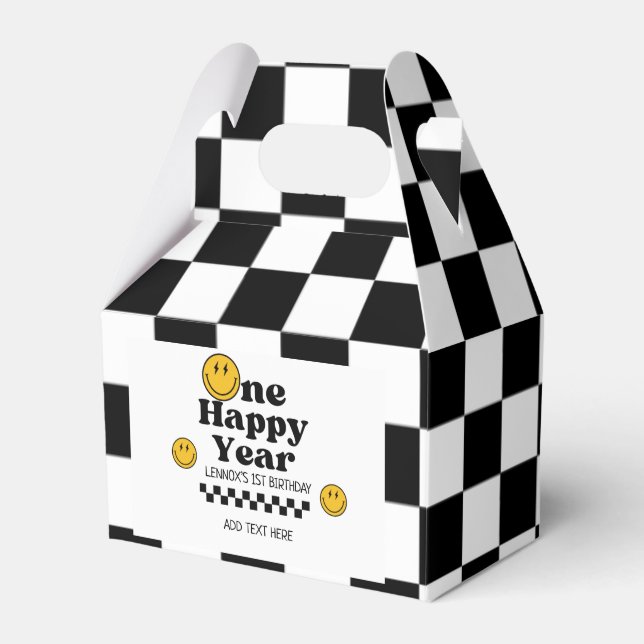 One Happy Dude 1st Birthday  Favor Box (Front Side)