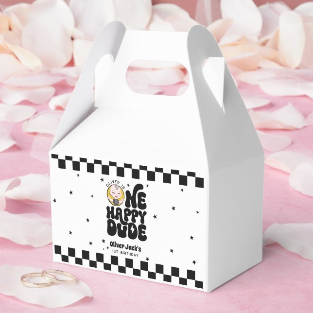One Happy Dude 1st Birthday Favor Box (Wedding)