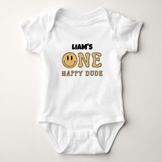 ONE HAPPY DUDE  BABY BODYSUIT