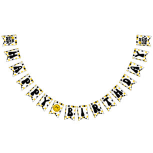  One Happy Dude Boy 1st Birthday Bunting Flags