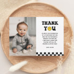 One Happy Dude Boy 1st Birthday Photo Thank You Card<br><div class="desc">One Happy Dude Boy 1st Birthday Party Photo Thank You Cards</div>