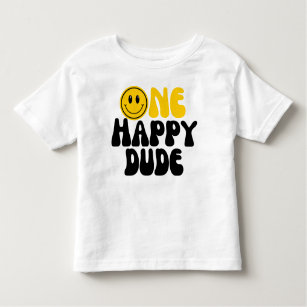 One Happy Dude First Birthday Toddler T-shirt