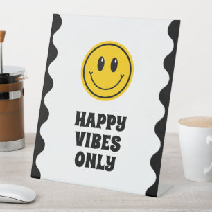 One Happy Dude Happy Face First Birthday Pedestal Sign