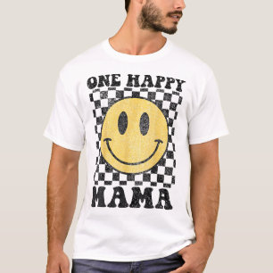 One Happy Dude Mama Happy Face 1St Birthday Party T-Shirt