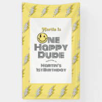 "One Happy Dude" Retro 1st Birthday Party Welcome