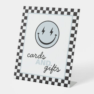 One Happy Dude Smile Face Cards and Gifts Pedestal Sign