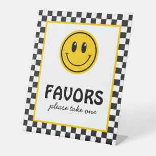 One Happy Dude Smile Face Favours Pedestal Sign