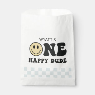 One Happy Dude Smile Face First Birthday Favour Bag