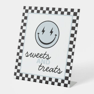 One Happy Dude Smile Face Sweets and Treats Pedestal Sign