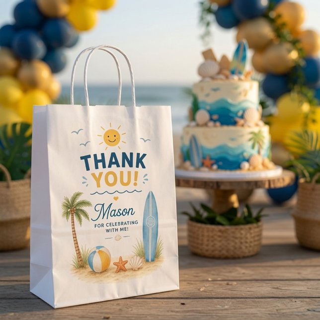 One Happy Dude Surf Beach Birthday  Medium Gift Bag (Creator Uploaded)