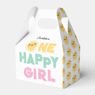 One Happy Girl Birthday Invite 1st Birthday Sun Favor Box