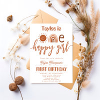 One Happy Girl Boho Rainbow Sunshine Birthday