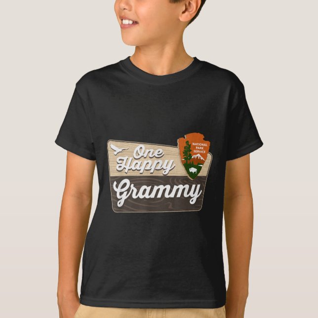 One Happy Grammy Camper Matching Birthday Decorati T-Shirt (Front)