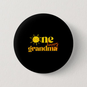 One Happy Grandma Birthday First Trip Around The S 2 Inch Round Button