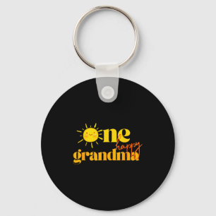 One Happy Grandma Birthday First Trip Around The S Keychain