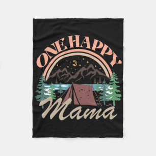 One Happy Mama First Birthday Camping Adventure Pa Fleece Blanket