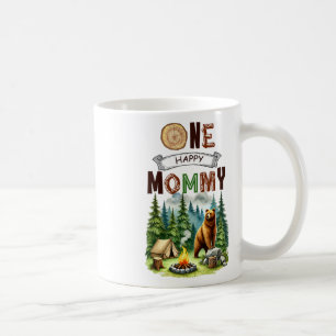 One Happy Mommy Camper First Birthday Camping Bear Coffee Mug