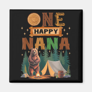 One Happy Nana Camper 1st Birthday Camng Bear  Magnet