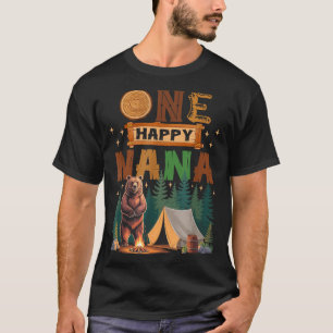 One Happy Nana Camper 1st Birthday Camng Bear  T-Shirt