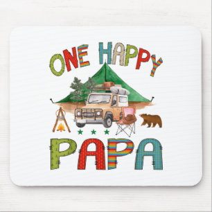One Happy Papa Camper 1st Birthday Boy Camng Bear Mouse Pad