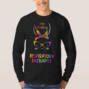 One Happy Respiratory Therapist Bunny Face Tie Dye T-Shirt