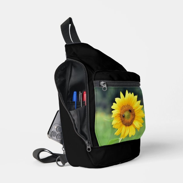 One Happy Sunflower Sling Bag (Open)