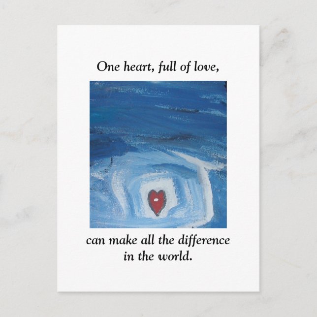 ONE HEART POSTCARD (Front)