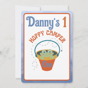 One Hoppy Camper First Birthday Invitation