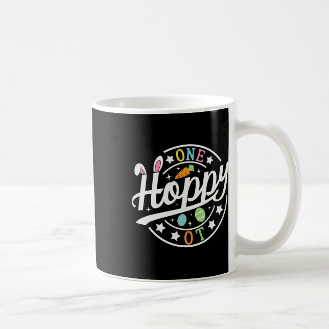One Hoppy Occupational Therapist Bunny Ears Funny  Coffee Mug (Right)