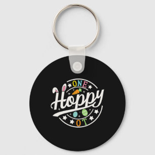 One Hoppy Occupational Therapist Bunny Ears Funny Keychain