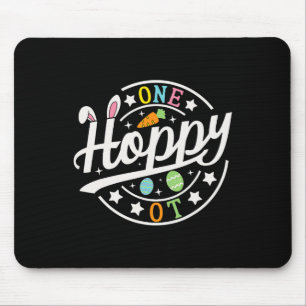 One Hoppy Occupational Therapist Bunny Ears Funny Mouse Pad