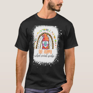 One Hoppy School Social Worker Easter Leopard Rain T-Shirt