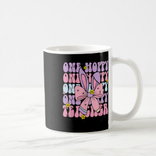 One Hoppy Teacher Retro Bunny Easter Teacher Appre Coffee Mug
