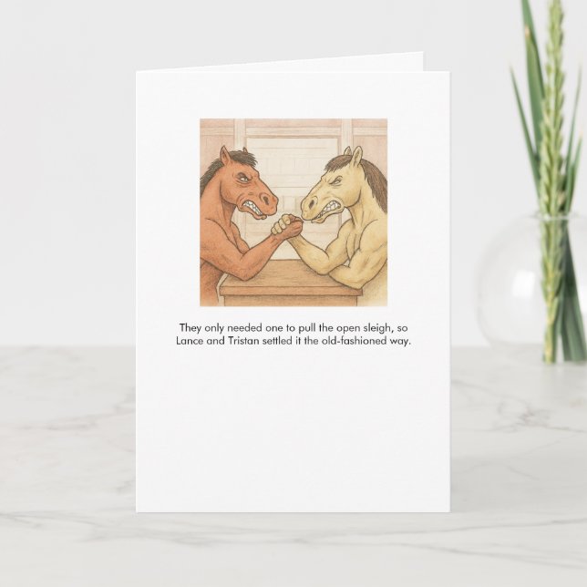 One Horse holiday card (Front)