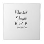 One hot add couple name initial letter text date tile<br><div class="desc">For lovers like us</div>