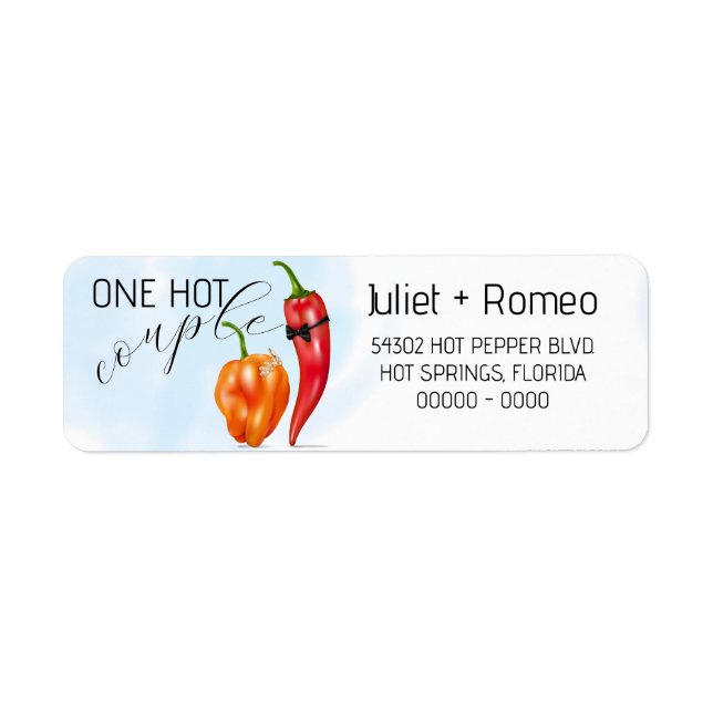 One Hot Couple Hot Pepper Wedding (Front)