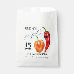 One Hot Couple Hot Pepper Wedding Anniversary Favour Bag