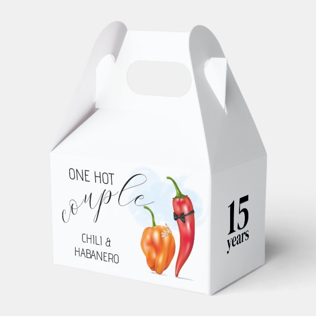 One Hot Couple Wedding Favor Box (Front Side)