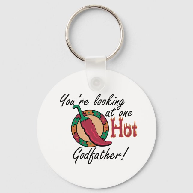 One Hot Godfather Keychain (Front)