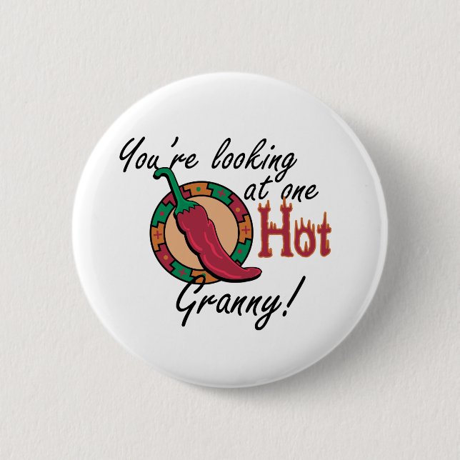 One Hot Granny 2 Inch Round Button (Front)