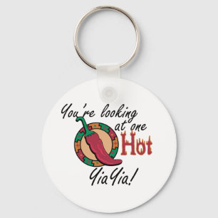 One Hot YiaYia Keychain