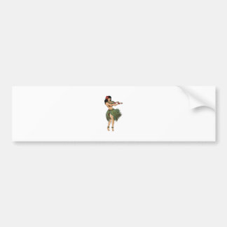 One Hula Girl Dancing Bumper Sticker