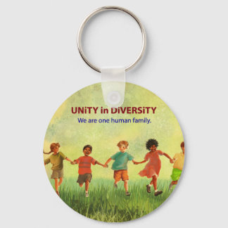 One Human Family Keychain