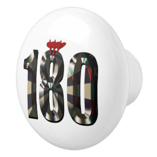 One Hundred And Eighty At Darts, Ceramic Knob