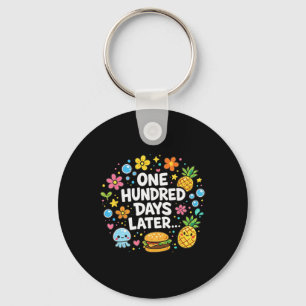One Hundred Days Later 100 Days Of School Student Keychain