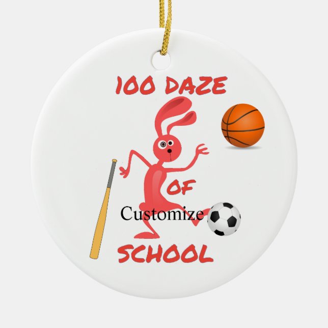 One Hundred Daze Of School Thunder_Cove Ceramic Ornament (Front)