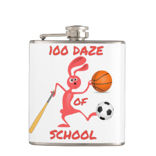 One Hundred Daze Of School Thunder_Cove Hip Flask