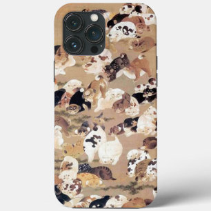 One Hundred Dogs Illustration by Ito Jakuchu iPhone 13 Pro Max Case