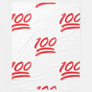one hundred emoji blanket